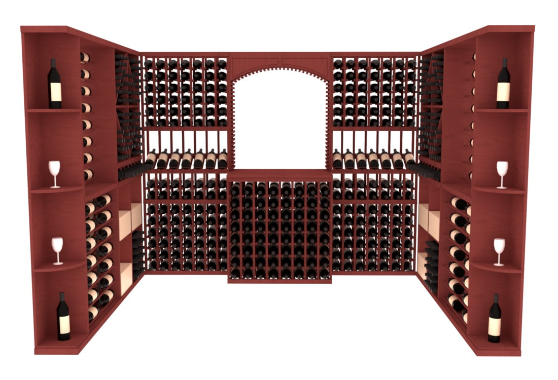InstaCellar – Naples Wine Cellar Kit in Ponderosa Pine Cherry stained without WineSafe™ Satin Sealant
