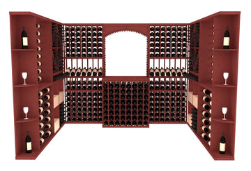 InstaCellar – Naples Wine Cellar Kit in Ponderosa Pine Cherry stained without WineSafe™ Satin Sealant