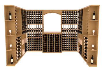InstaCellar – Naples Wine Cellar Kit in Ponderosa Pine Oak stained with WineSafe™ Satin Sealant