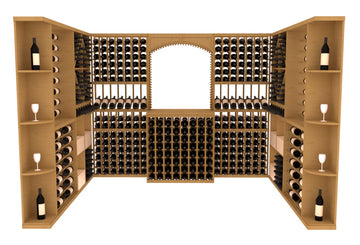 InstaCellar – Naples Wine Cellar Kit in Ponderosa Pine Oak stained without WineSafe™ Satin Sealant