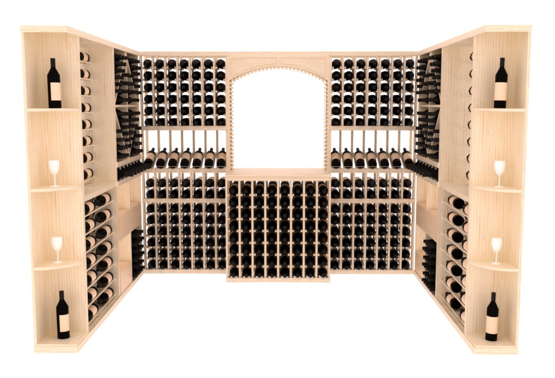 InstaCellar – Naples Wine Cellar Kit in Ponderosa Pine Unstained with WineSafe™ Satin Sealant