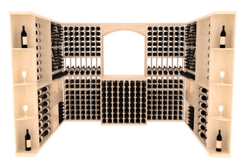 InstaCellar – Naples Wine Cellar Kit in Ponderosa Pine Unstained with WineSafe™ Satin Sealant