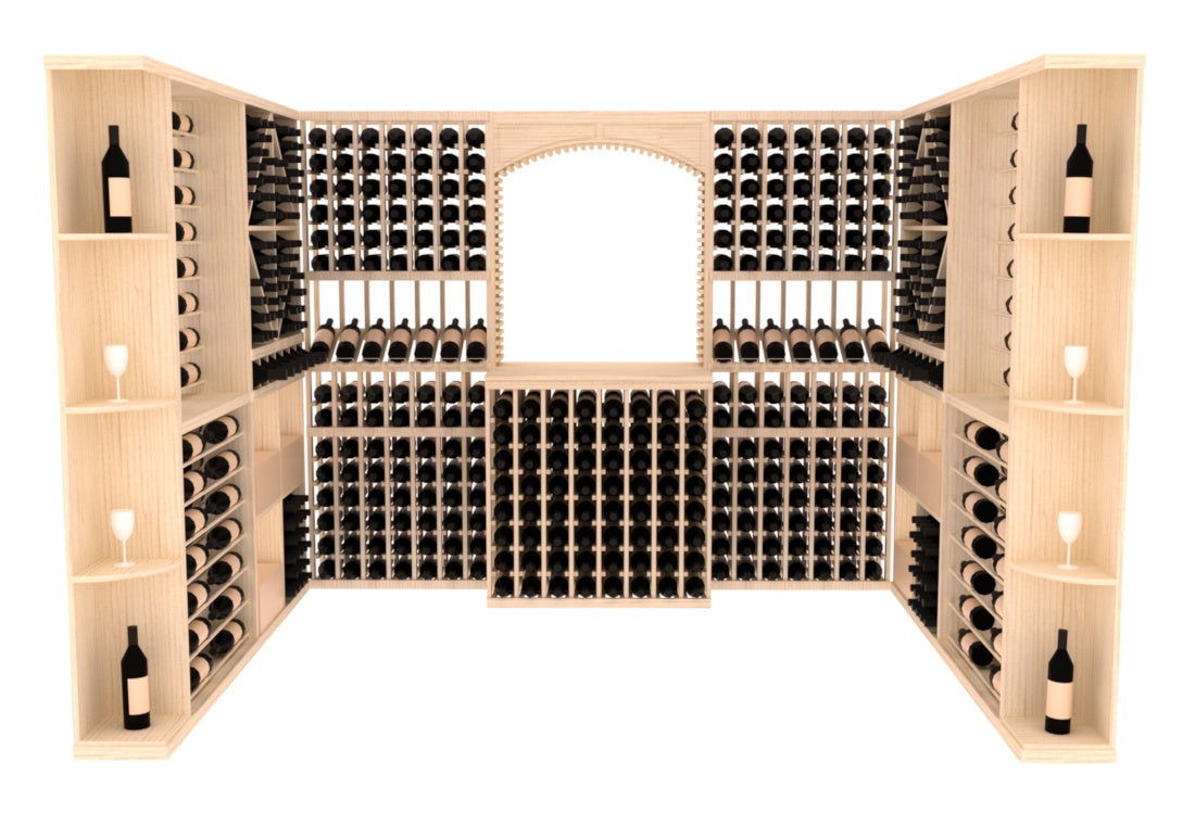 InstaCellar – Naples Wine Cellar Kit in Ponderosa Pine Unstained without WineSafe™ Satin Sealant