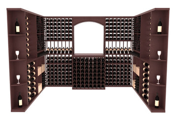 InstaCellar – Naples Wine Cellar Kit in Ponderosa Pine Walnut stained with WineSafe™ Satin Sealant