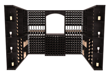InstaCellar – Naples Wine Cellar Kit in Premium Redwood Black stained with WineSafe™ Satin Sealant