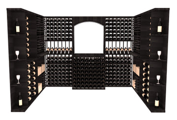 InstaCellar – Naples Wine Cellar Kit in Premium Redwood Black stained without WineSafe™ Satin Sealant
