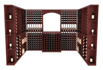 InstaCellar – Naples Wine Cellar Kit in Premium Redwood Cherry stained with WineSafe™ Satin Sealant