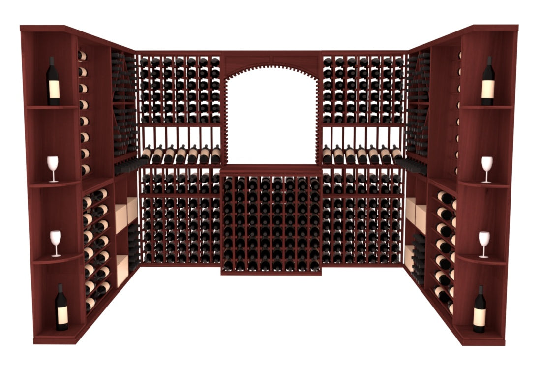 InstaCellar – Naples Wine Cellar Kit in Premium Redwood Cherry stained without WineSafe™ Satin Sealant
