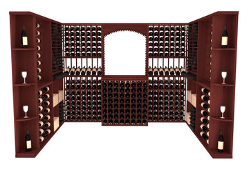 InstaCellar – Naples Wine Cellar Kit in Premium Redwood Cherry stained without WineSafe™ Satin Sealant