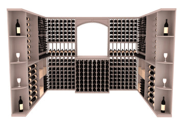InstaCellar – Naples Wine Cellar Kit in Premium Redwood Greywash stained with WineSafe™ Satin Sealant