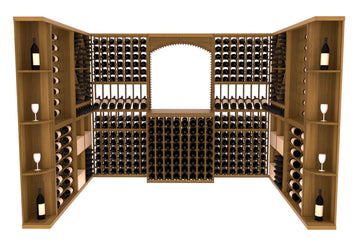 InstaCellar – Naples Wine Cellar Kit in Premium Redwood Oak stained with WineSafe™ Satin Sealant