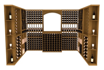 InstaCellar – Naples Wine Cellar Kit in Premium Redwood Oak stained without WineSafe™ Satin Sealant