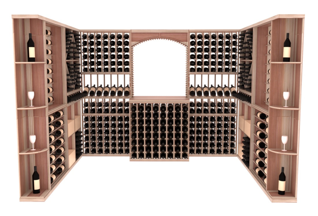 InstaCellar – Naples Wine Cellar Kit in Premium Redwood Unstained with WineSafe™ Satin Sealant
