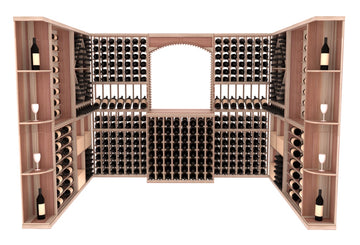 InstaCellar – Naples Wine Cellar Kit in Premium Redwood Unstained with WineSafe™ Satin Sealant
