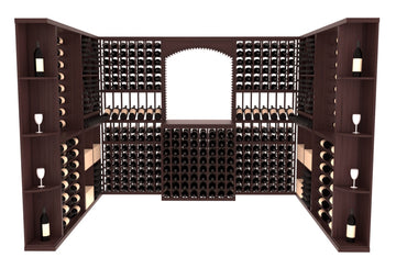 InstaCellar – Naples Wine Cellar Kit in Premium Redwood Walnut stained with WineSafe™ Satin Sealant