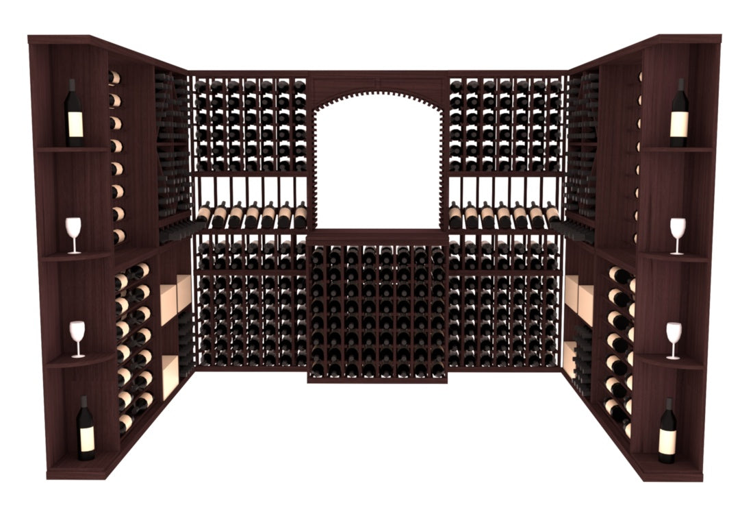InstaCellar – Naples Wine Cellar Kit in Premium Redwood Walnut stained without WineSafe™ Satin Sealant