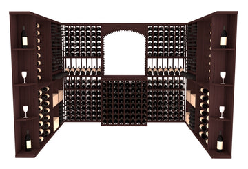 InstaCellar – Naples Wine Cellar Kit in Premium Redwood Walnut stained without WineSafe™ Satin Sealant