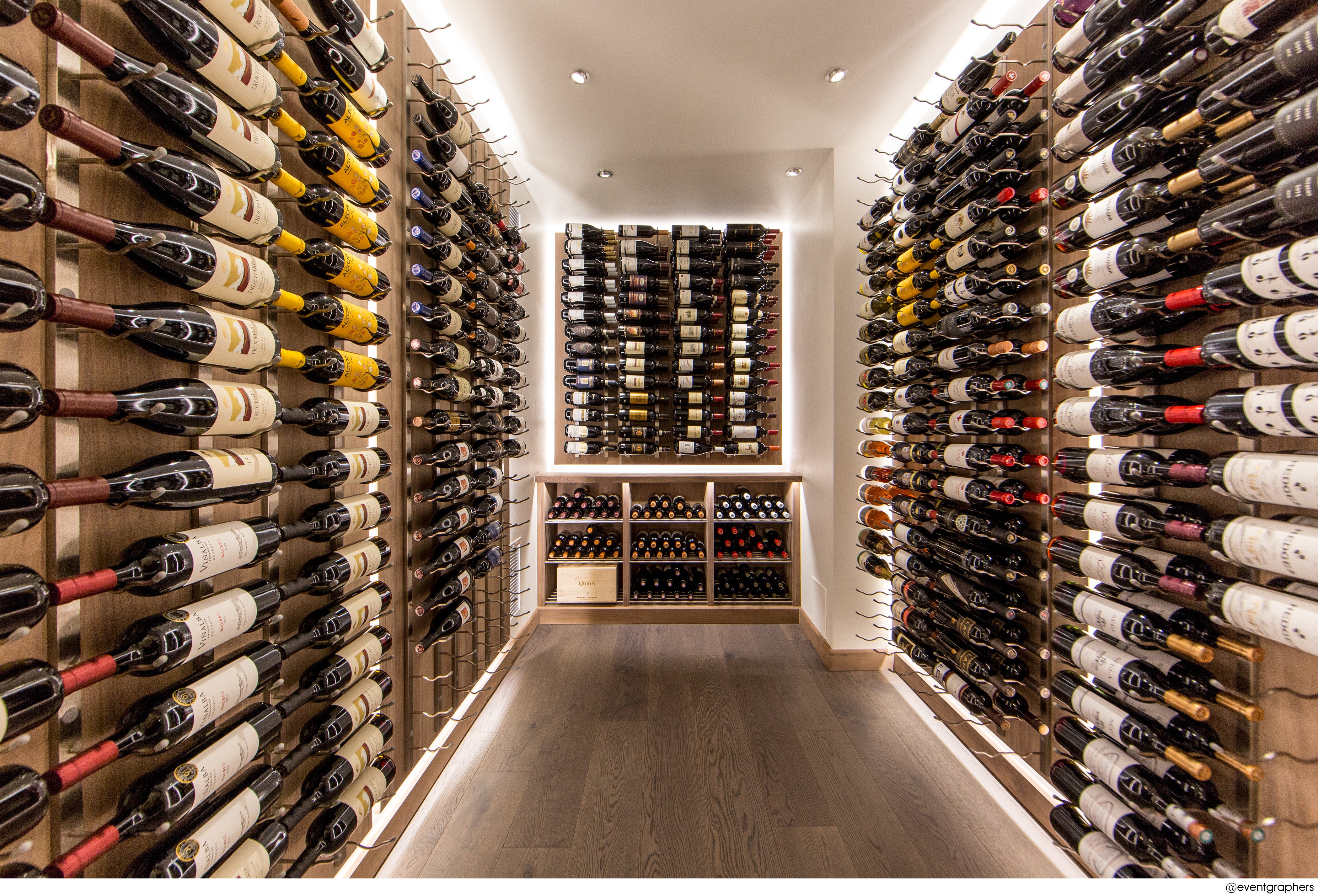W Series 5 - 5ft Wall Mounted Metal Wine Rack