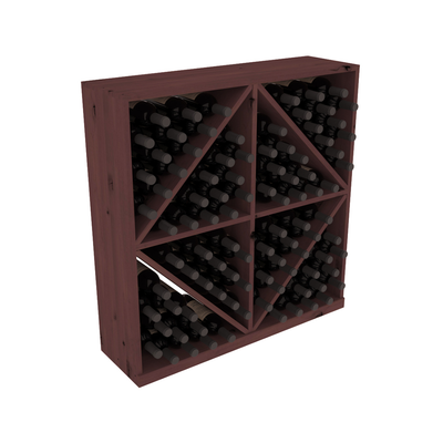 Retail Diamond Bin Base in Knotty Alder Walnut stained without WineSafe™ Satin Sealant