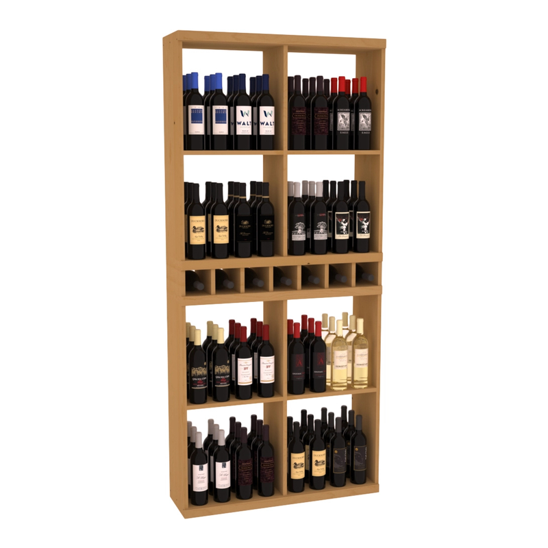 Retail Open Bin Display in Ponderosa Pine Oak stained without WineSafe™ Satin Sealant