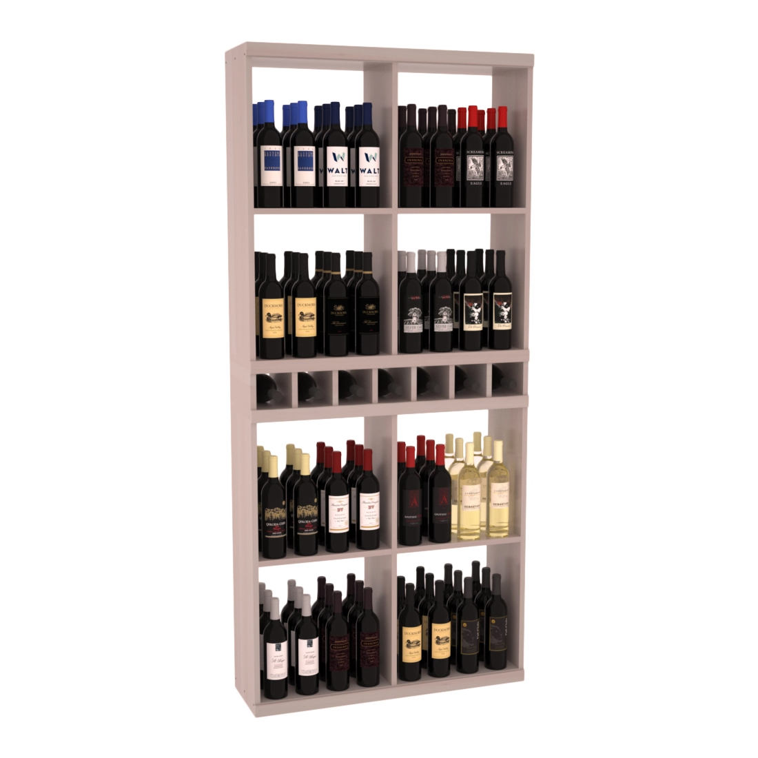 Retail Open Bin Display in Premium Redwood Greywash stained with WineSafe™ Satin Sealant