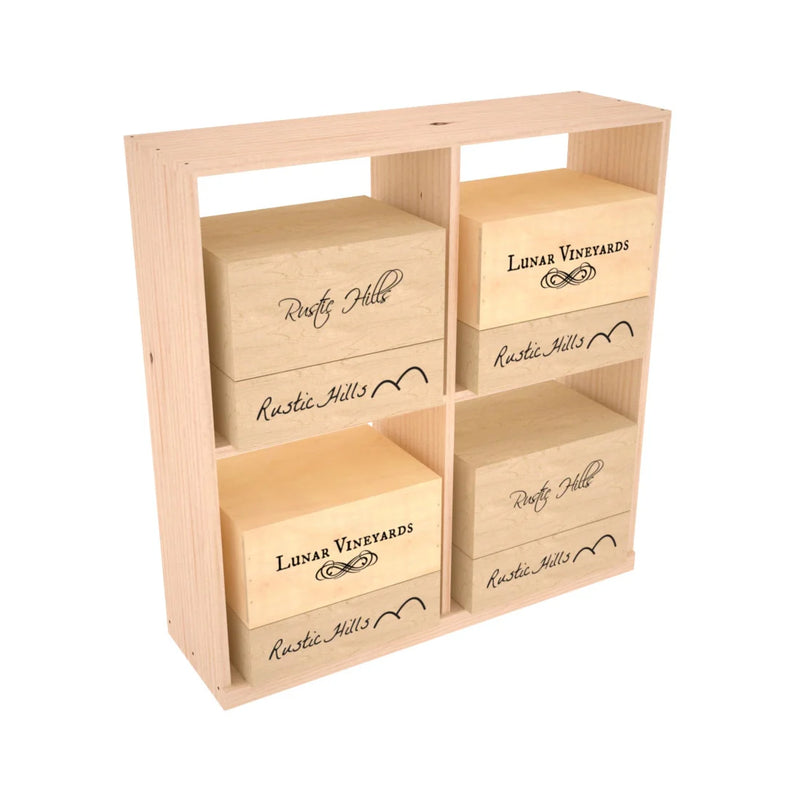 InstaCellar - Solid Case Bin in Ponderosa Pine Unstained without WineSafe™ Satin Sealant