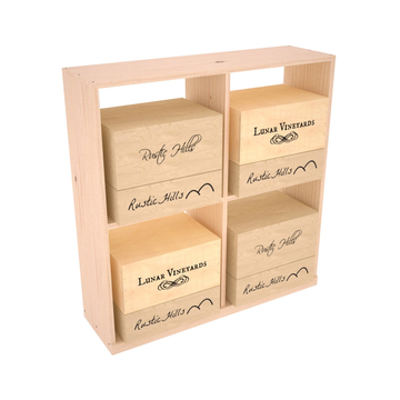 Retail Open Bin Base Display in Ponderosa Pine Unstained with WineSafe™ Satin Sealant