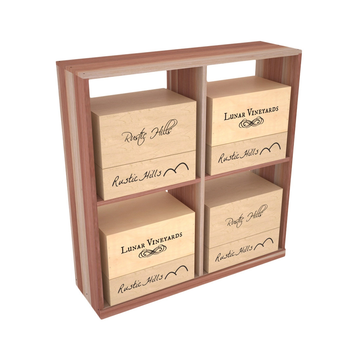 Retail Open Bin Base Display in Premium Redwood Unstained without WineSafe™ Satin Sealant
