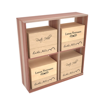 Retail Open Bin Base Display in Premium Redwood Unstained with WineSafe™ Satin Sealant