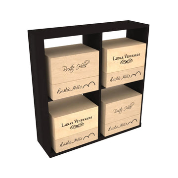 InstaCellar - Solid Case Bin in Premium Redwood Black stained without WineSafe™ Satin Sealant