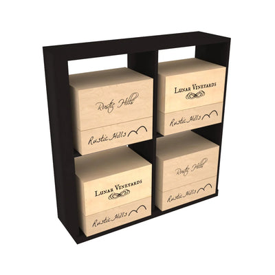 InstaCellar - Solid Case Bin in Premium Redwood Black stained without WineSafe™ Satin Sealant