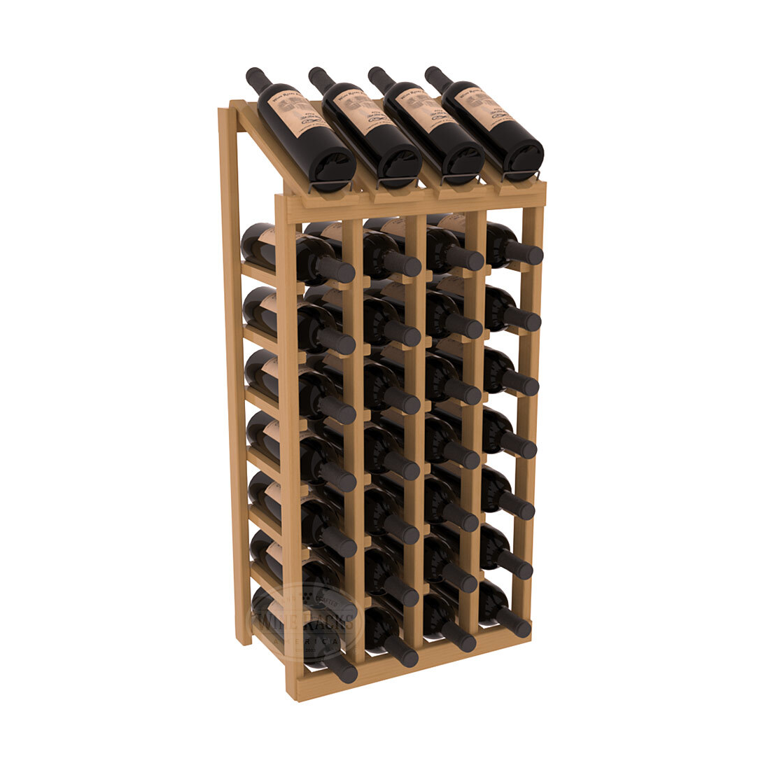 Retail Point of Purchase Display 4X8 in Ponderosa Pine Oak stained with WineSafe™ Satin Sealant