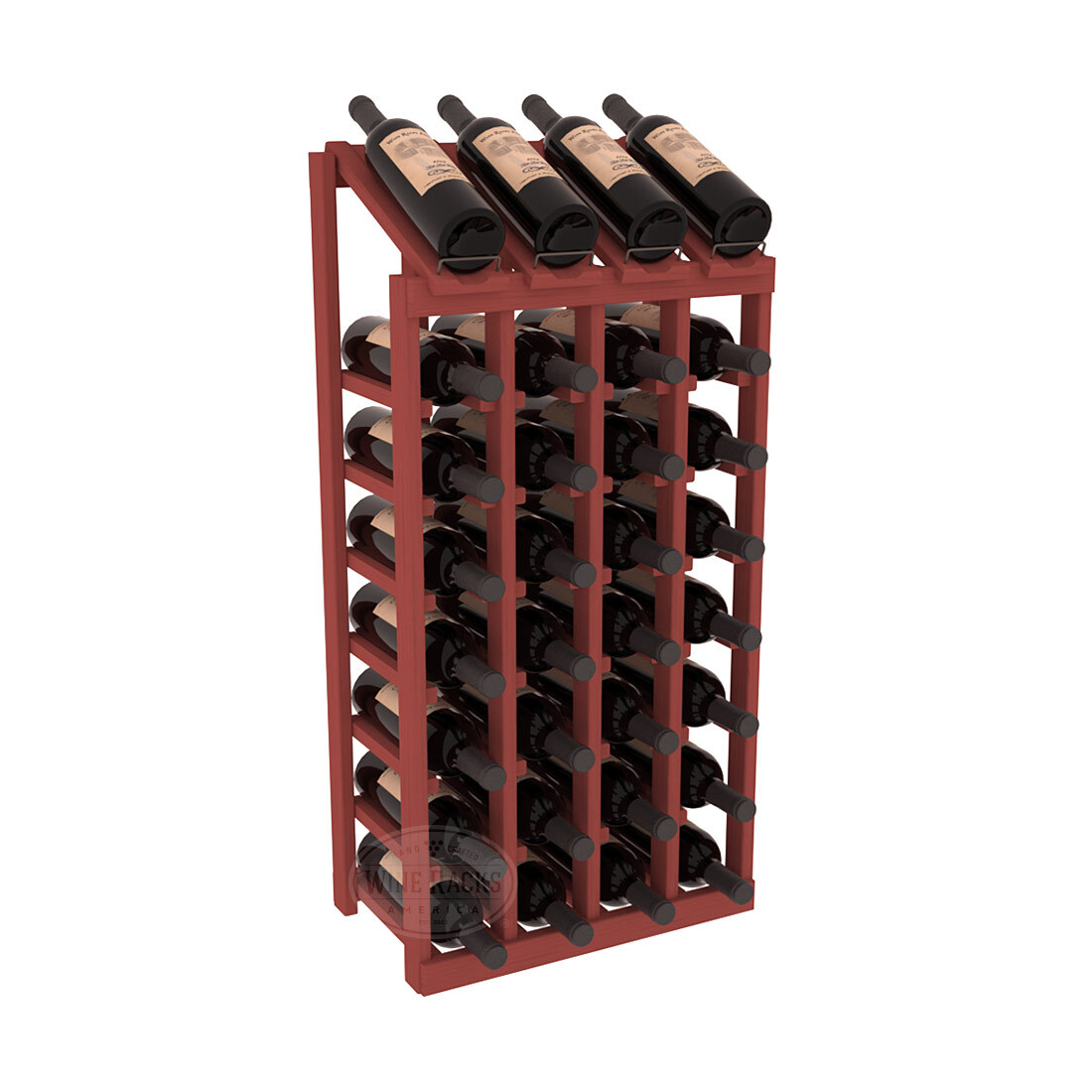 Retail Point of Purchase Display 4X8 in Ponderosa Pine Cherry stained without WineSafe™ Satin Sealant