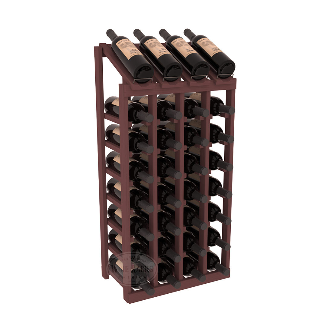 Retail Point of Purchase Display 4X8 in Ponderosa Pine Walnut stained without WineSafe™ Satin Sealant