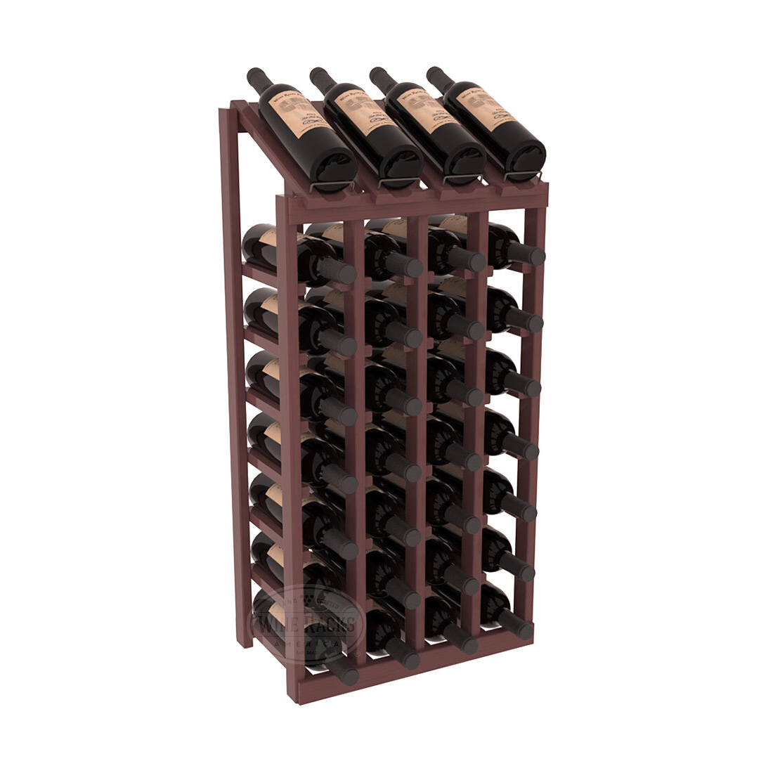 Retail Point of Purchase Display 4X8 in Ponderosa Pine Walnut stained with WineSafe™ Satin Sealant