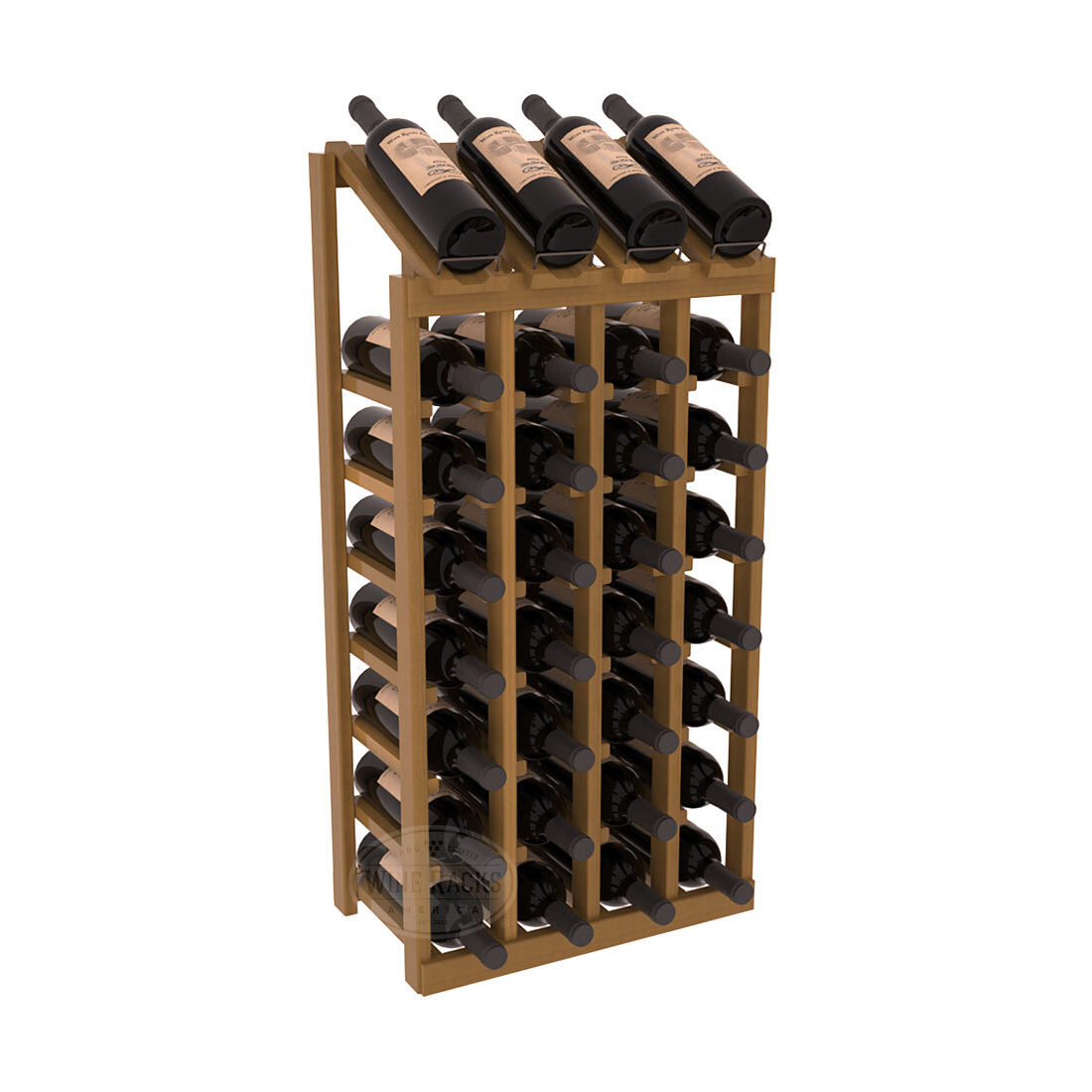 Retail Point of Purchase Display 4X8 in Premium Redwood Oak stained with WineSafe™ Satin Sealant