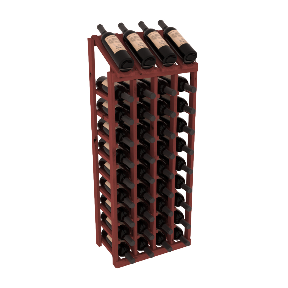 Retail Point of Purchase Display 4X10 in Knotty Alder Cherry stained without WineSafe™ Satin Sealant