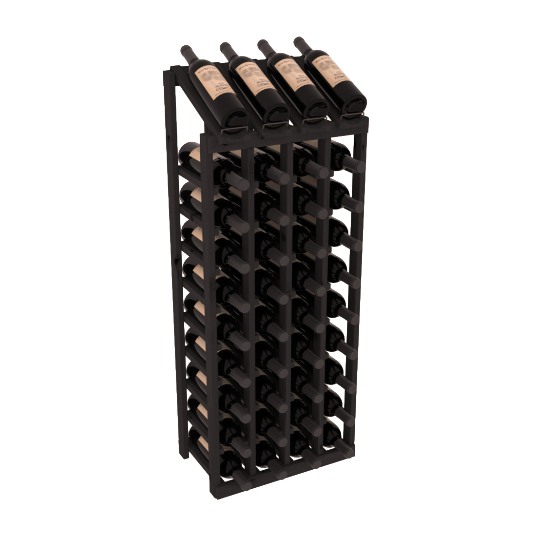 Retail Point of Purchase Display 4X10 in Knotty Alder Black stained without WineSafe™ Satin Sealant