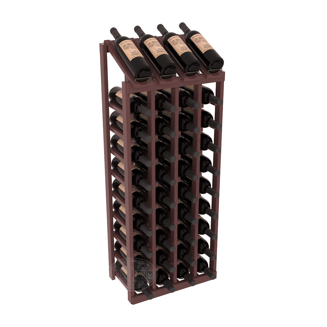 Retail Point of Purchase Display 4X10 in Ponderosa Pine Walnut stained with WineSafe™ Satin Sealant