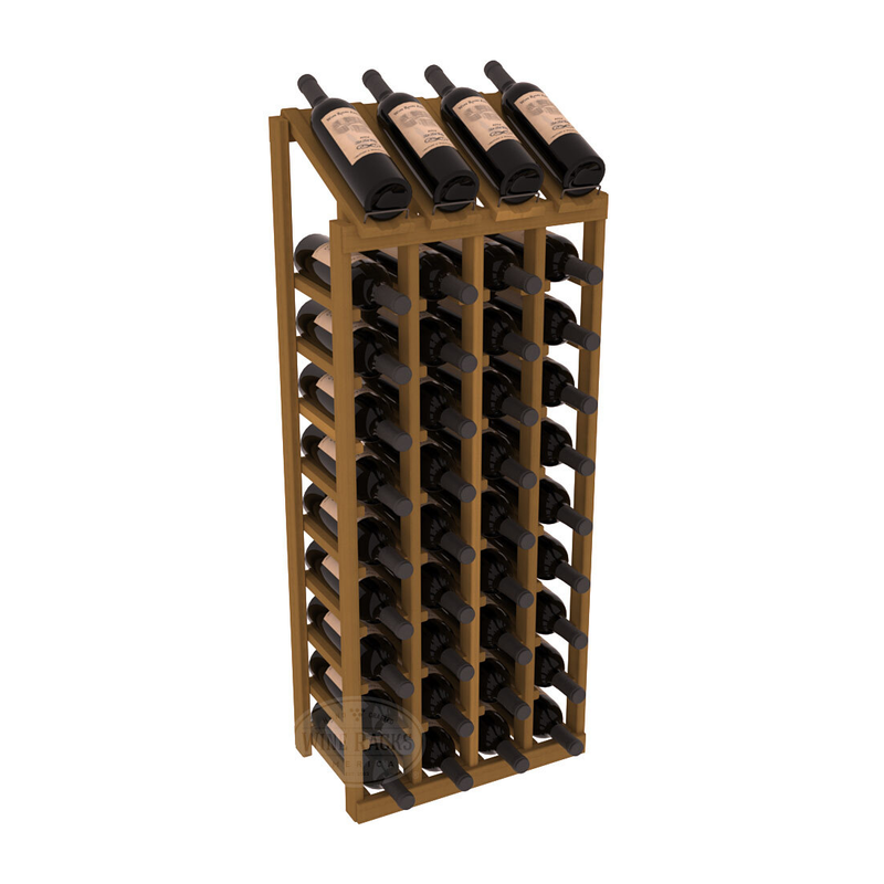 Retail Point of Purchase Display 4X10 in Premium Redwood Oak stained without WineSafe™ Satin Sealant