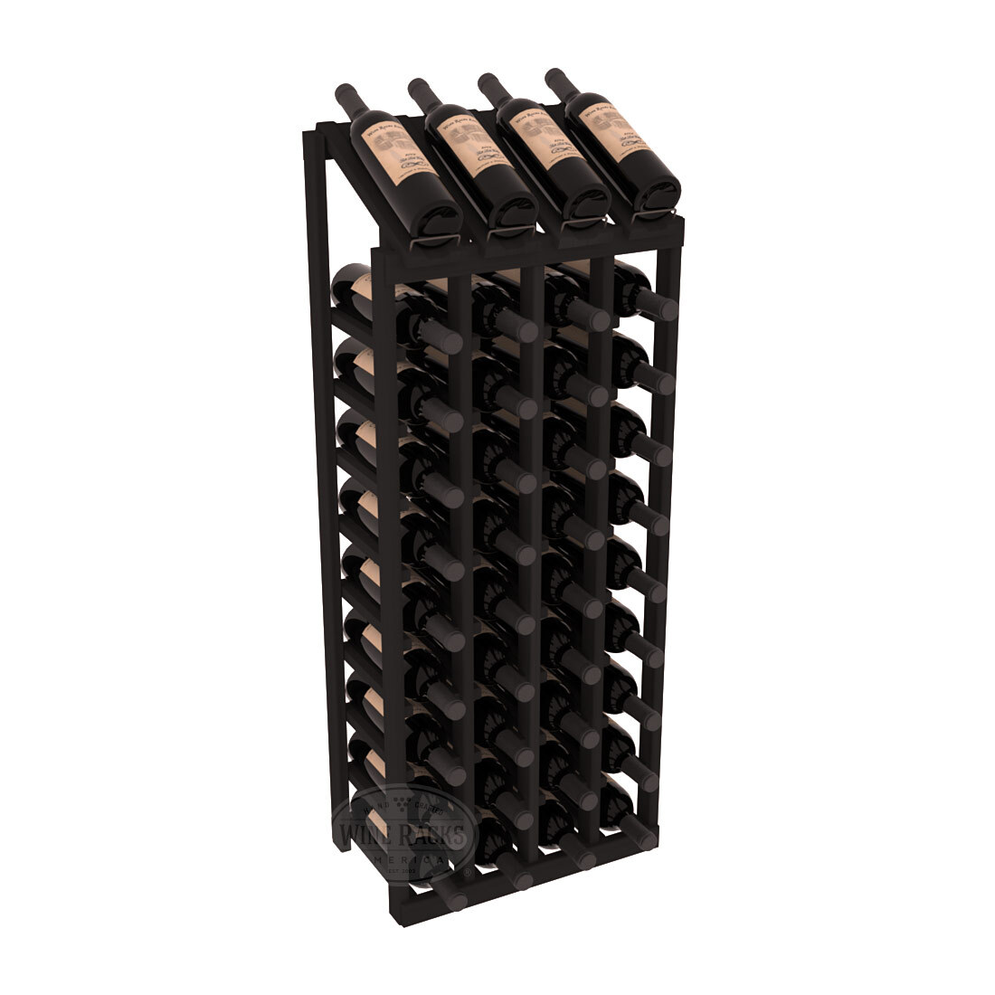 Retail Point of Purchase Display 4X10 in Premium Redwood Black stained without WineSafe™ Satin Sealant