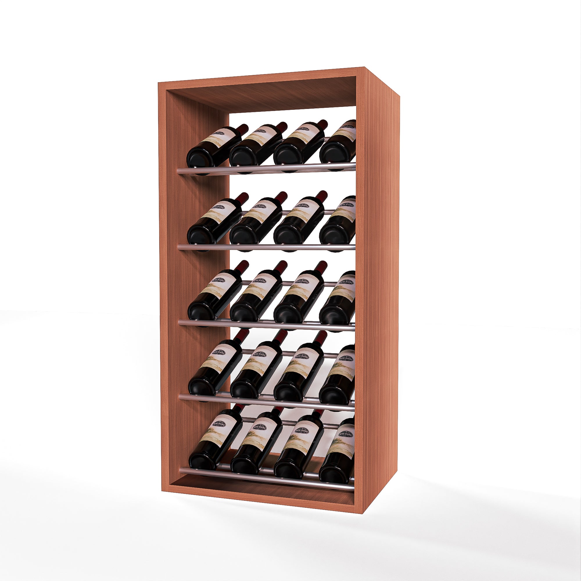 GrandCellar - 4 Column Full-Depth Label-Forward Wine Base Display - 36