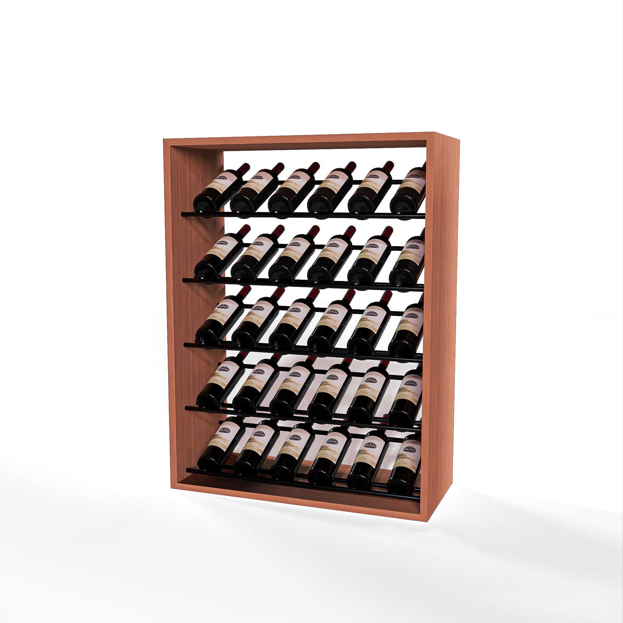 GrandCellar - 6 Column Full-Depth Label-Forward Wine Base Display - 36