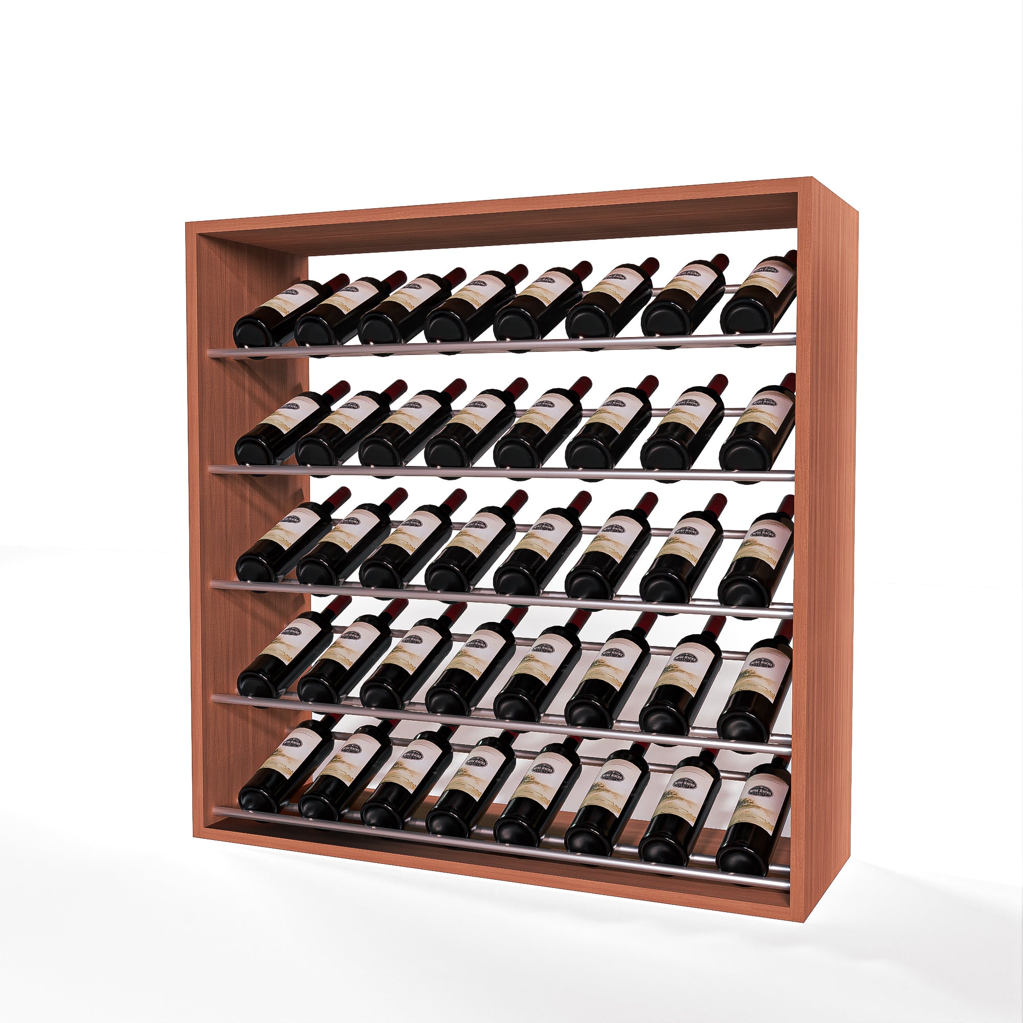 GrandCellar - 8 Column Full-Depth Label-Forward Wine Base Display - 36