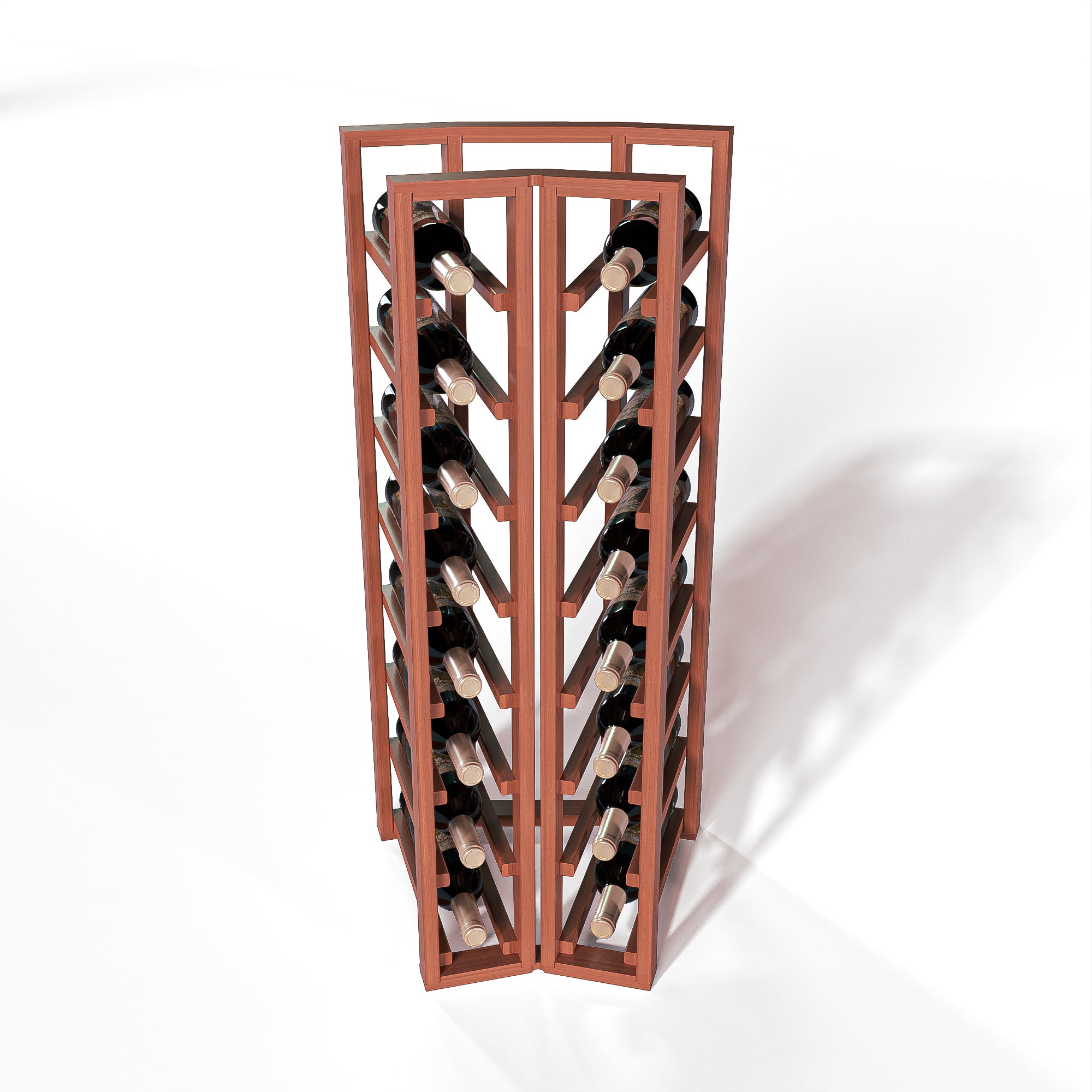 GrandCellar™ - 2 Column Full-Depth Standard Corner Wine Rack - 36