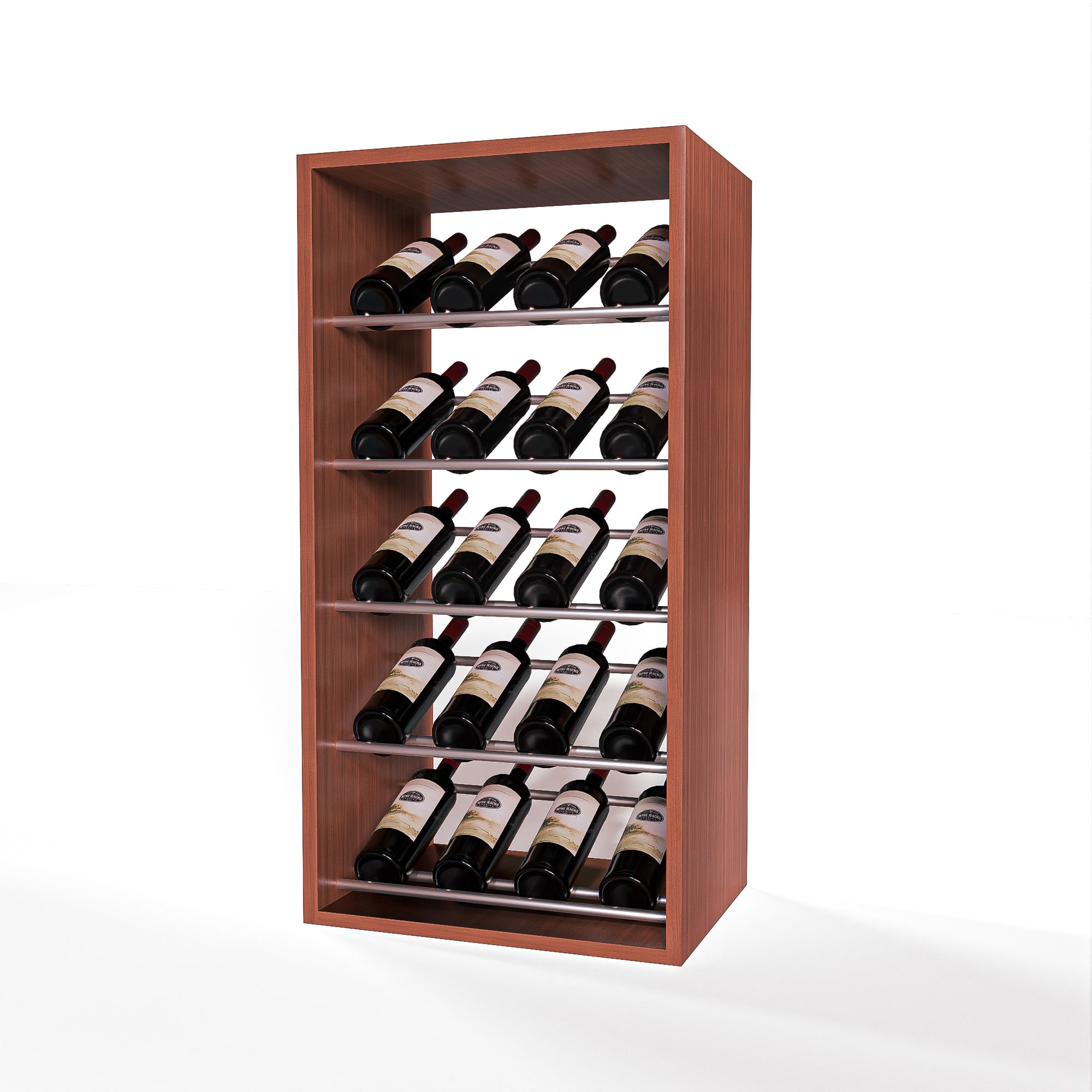 GrandCellar - 4 Column Full-Depth Label-Forward Wine Base Display - 36