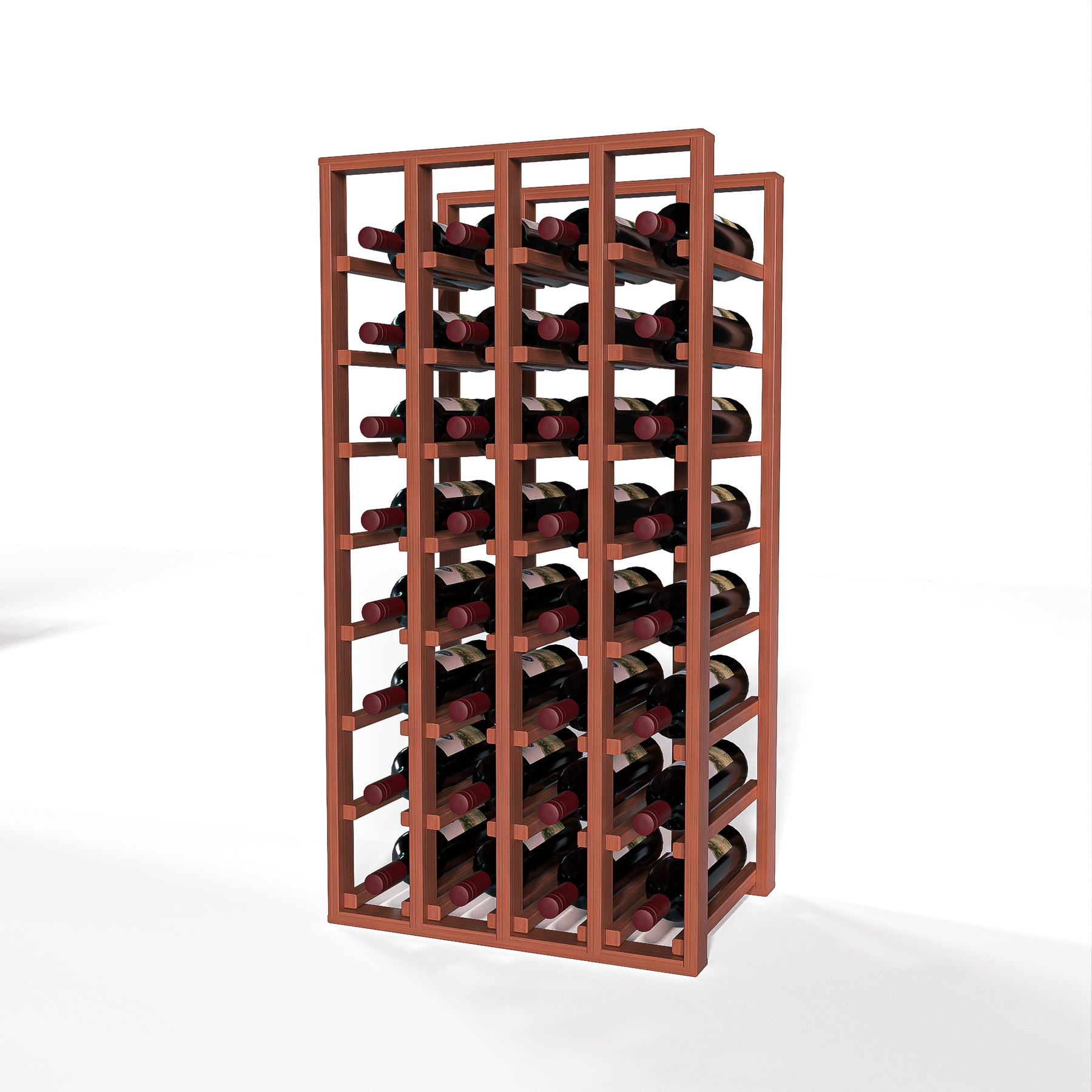 4 Column Rack Side View GrandCellar™ - 4 Column Full-Depth Standard Wine Rack - 36