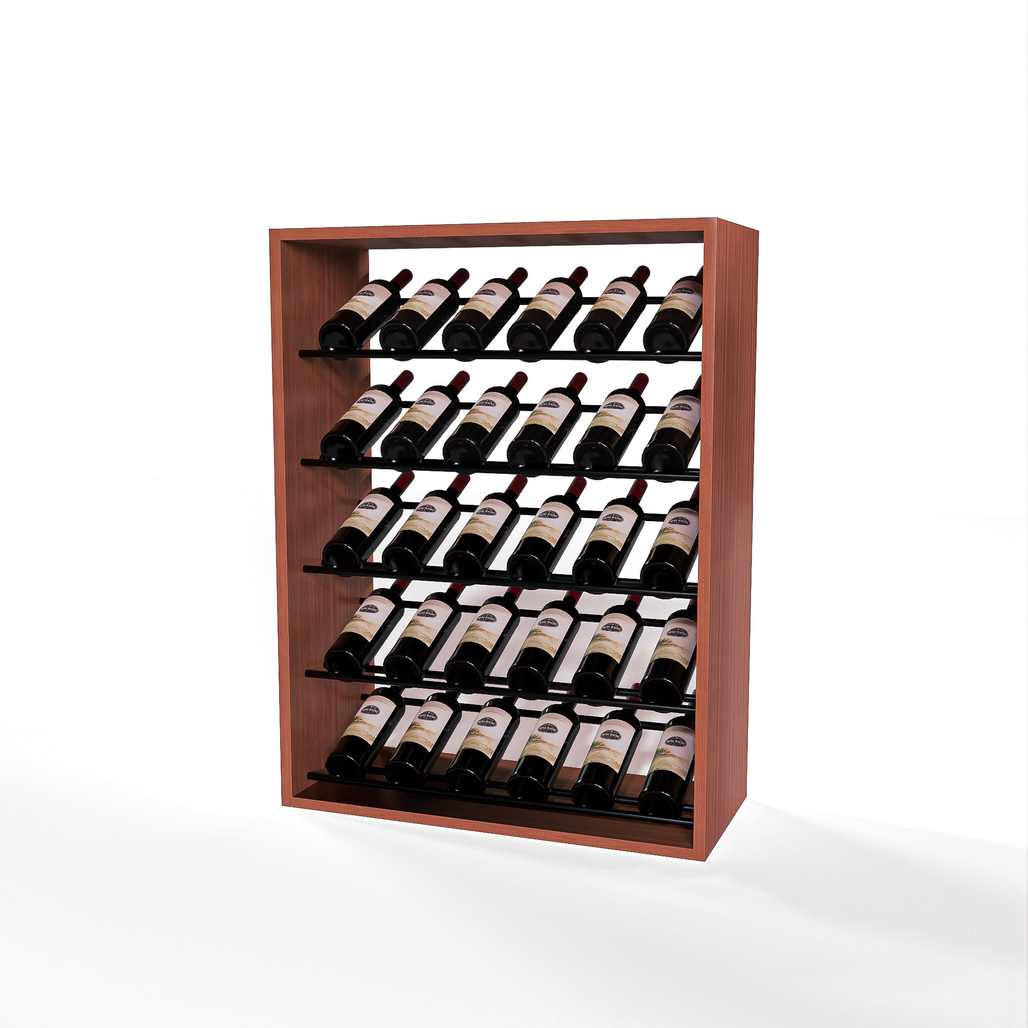 GrandCellar - 6 Column Full-Depth Label-Forward Wine Base Display - 36