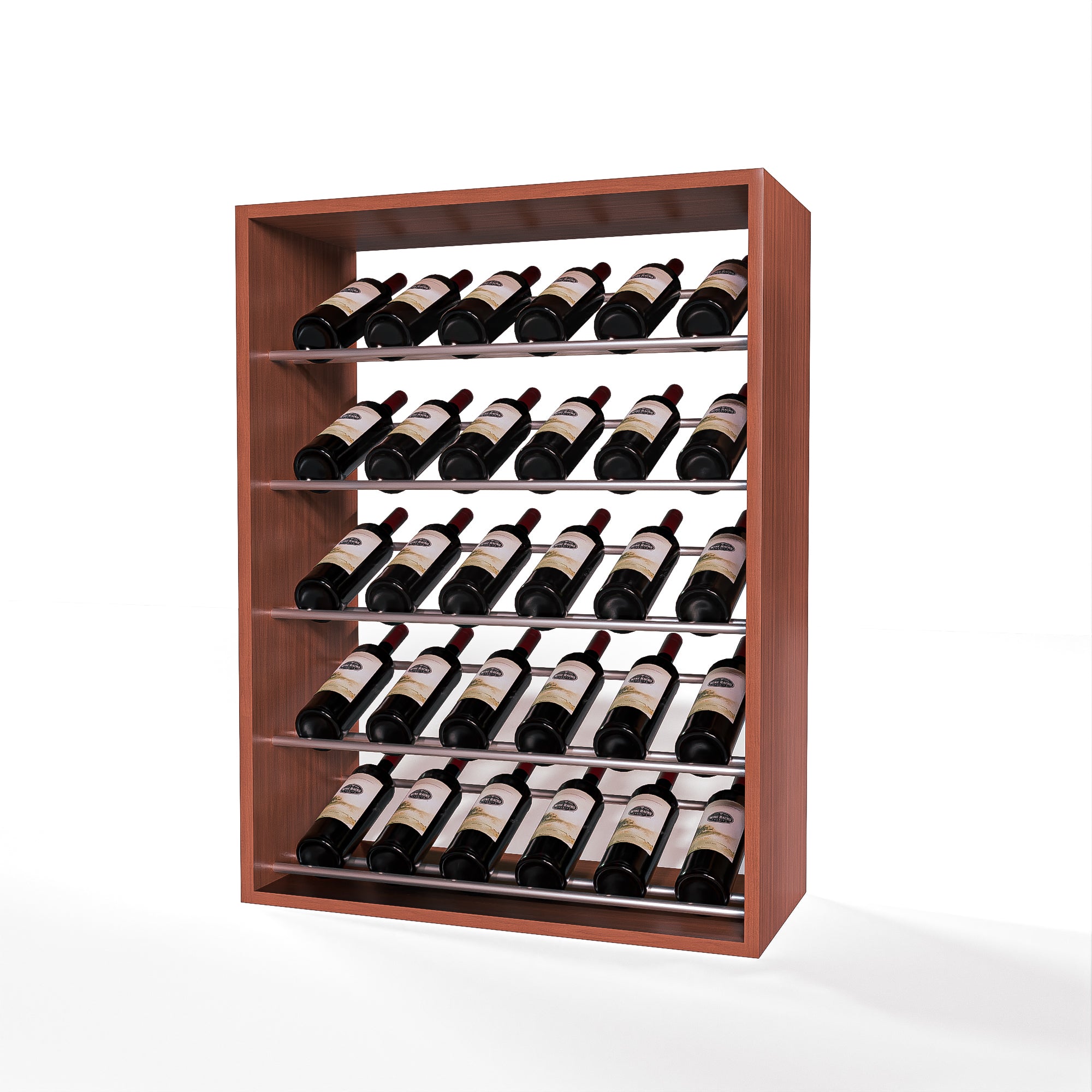 GrandCellar - 6 Column Full-Depth Label-Forward Wine Base Display - 36
