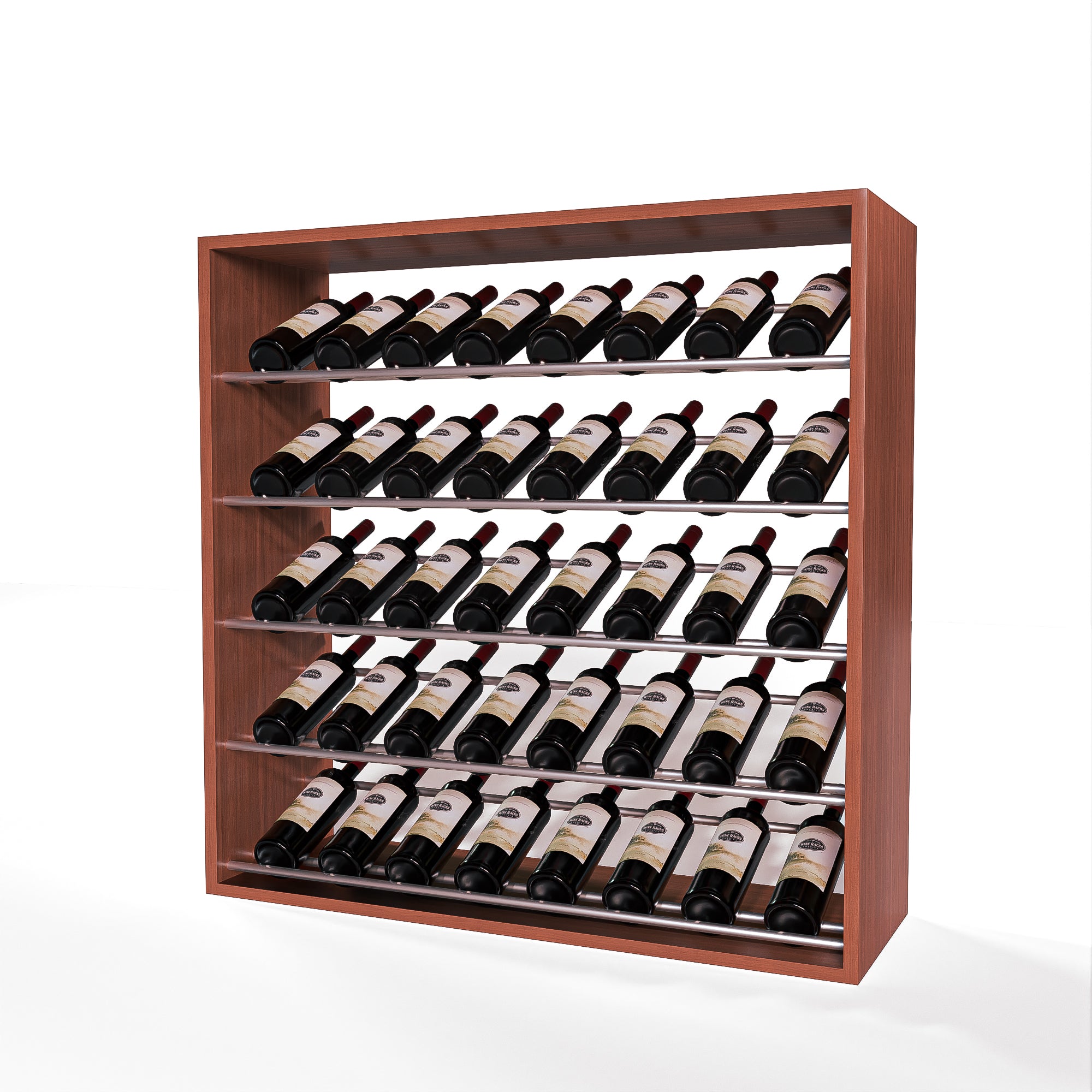 GrandCellar - 8 Column Full-Depth Label-Forward Wine Base Display - 36